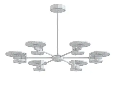 AX269 chandelier made of brass and glass 3D model