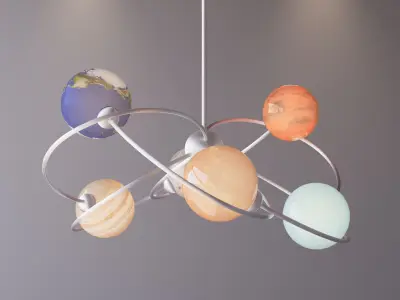 Planet chandelier 3D model
