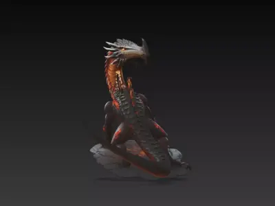 dragon de fantasia  3D print model