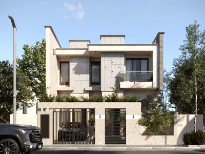 Modern House Exterior Design 3D model purchase