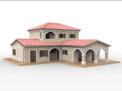 Stone Villa 3D Design 3D model