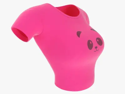 Stylized Womens Crop Top 3D model