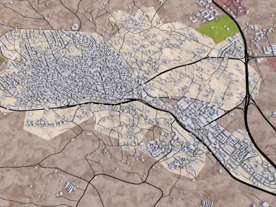 Damascus City Syria Low-poly 3D model