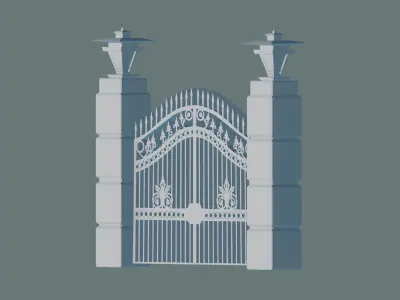 Medieval Castle Gate 3D print model