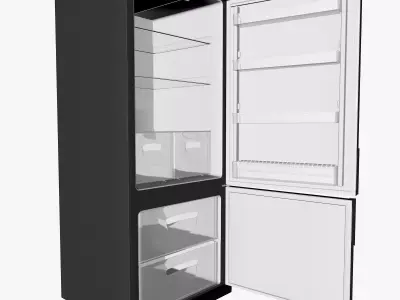Black fridge 3D model