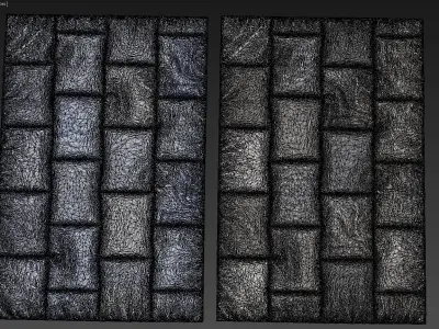 Carpet tiled floor with tiles 3D model