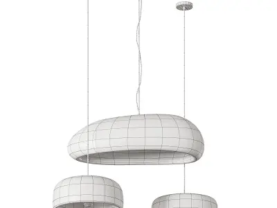 Potcover Clouds Pendant Light 3D model