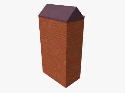 Cartoon Building 4 Low-poly 3D model