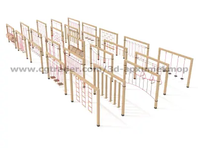 Wooden Playground Set 3D model