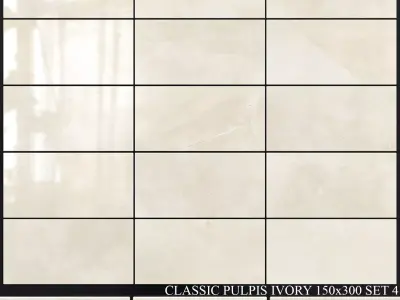Yurtbay Seramik Classic Pulpis Ivory 150x300 Set 4 3D model