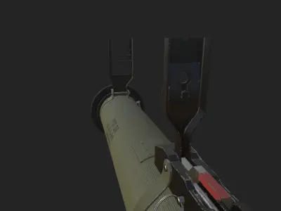 PGS RPG-26 and RSHG-2 Disposable Launchers Low-poly 3D model