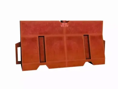 Barrier Orange Low-poly 3D model
