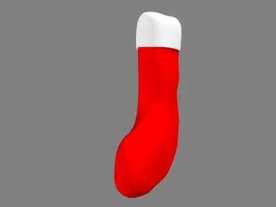 Christmas Sock Free low-poly 3D model