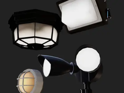 Lights 04 Low-poly 3D model