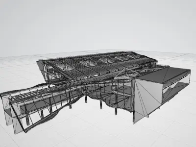 villa senior Low-poly 3D model