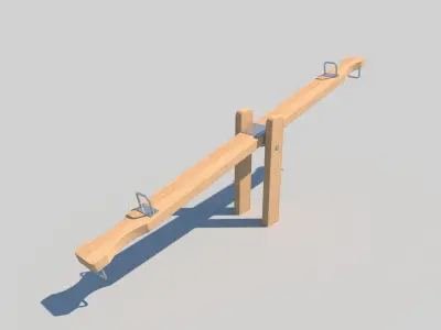 Wooden Seesaw 3D model