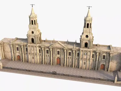  Cathedral of Arequipa 3D model