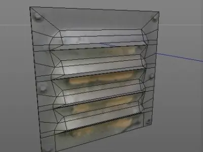 Set of air vents Low-poly 3D model