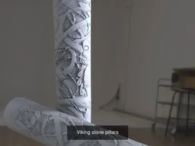 Fantasy Pillar Collection 3D Model Pack