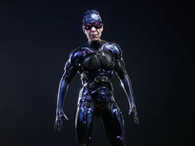 Sci-Fi Robot-M5 Low-poly 3D model