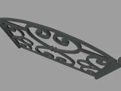 Fence 011 Low-poly 3D model