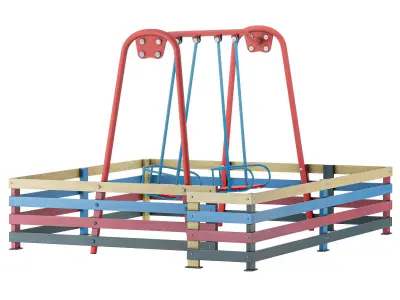 Double swing with backrests 3D model