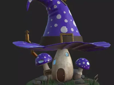 Witch House Low-poly 3D model Low-poly 3D model