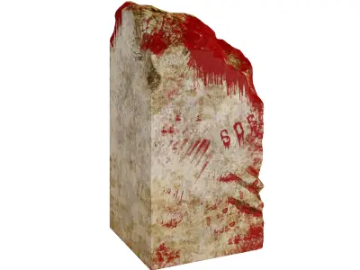 Broken Column Low-poly 3D model purchase