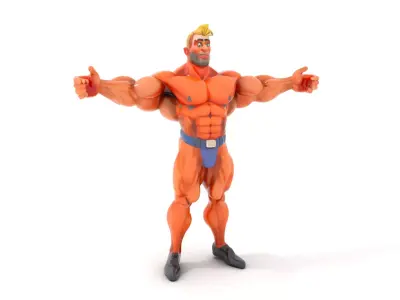 Muscular Heroic Figure model pack Low-poly 3D model