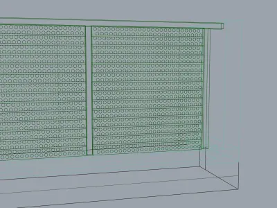 Metal Perforated Railing Free 3D model