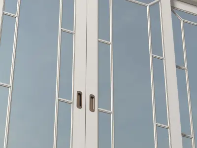 Interior sliding doors in classic style 3D model