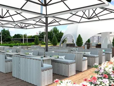 Summer cafe 3D model