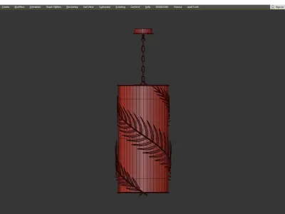 Aviva Stanoff for Currey Co Queenbee Palm Pendant Low-poly 3D model