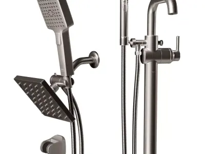 Delta Faucet Shower Set 3D model