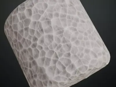 Hand-Chiseled White Painted Wood Surface PBR Texture