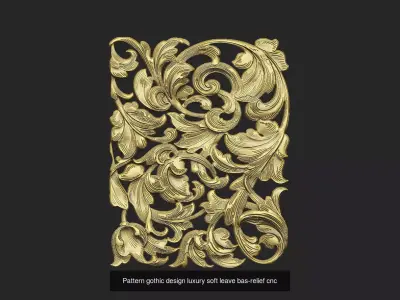 gothic carving group decoration cnc aspire laser  3D Model Pack