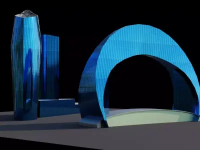 The Crescent Development Pack - Baku Low-poly 3D model