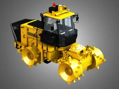 816K Landfill Compactor Without the front parts 3D model