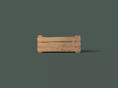 Wooden Box  Realistic Game Ready Prop  Low-poly 3D model