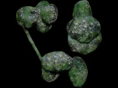 Natural Stone Is Actually Mossy Floating Island V2 Low-poly 3D model