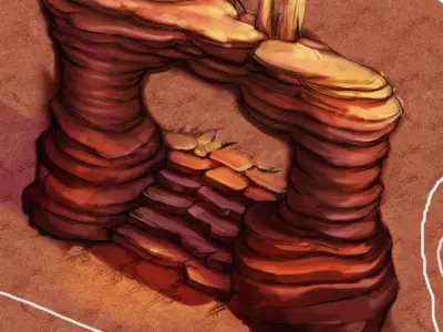 Desert - Mountain - Wind Stone 12 3D model