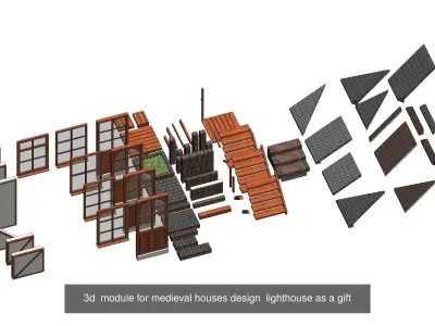 Europe buildings and streets 3D Model Pack