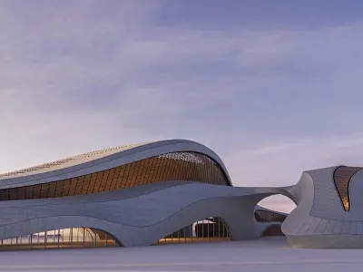 Futuristic building 45 3D model