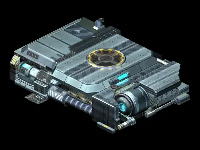 Spacecraft - Ground Platform 07 3D model