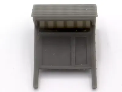 HO Wooden information board train model  3D print model