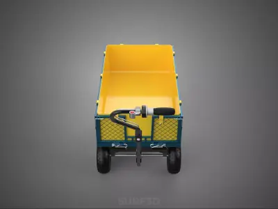 ELECTRIC BATTTERY MOTOR WAGON CART DETACHABLE MESH CLOTH POCKET 3D model
