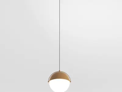 Brass Sphere Lamp Pendant Light 3D model