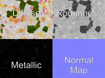 Tiger Water Lily Nymphaea Lotus Detailed Texture Model Pack Low-poly 3D model