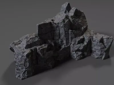 Cliff Rock 010 Low-poly 3D model