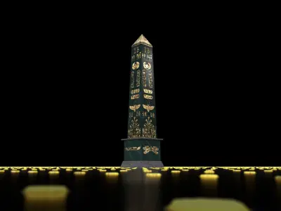 Obelisk ancient Egypt Low-poly 3D model